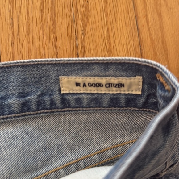 Citizens Of Humanity sz 30 Emerson Straight Crop Two-Tone Blue patch great cond - Picture 4 of 7
